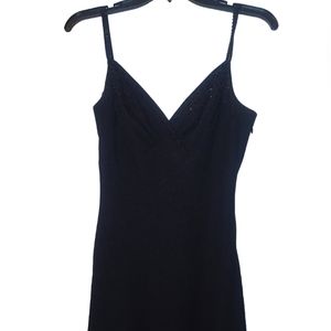 Sandra Darren Sz 6 Black Formal Midi Evening Gown